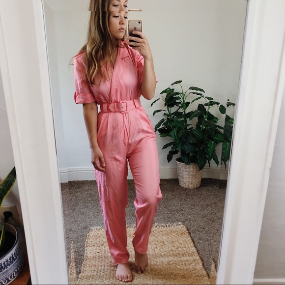 80s jumpsuit with shoulder pads